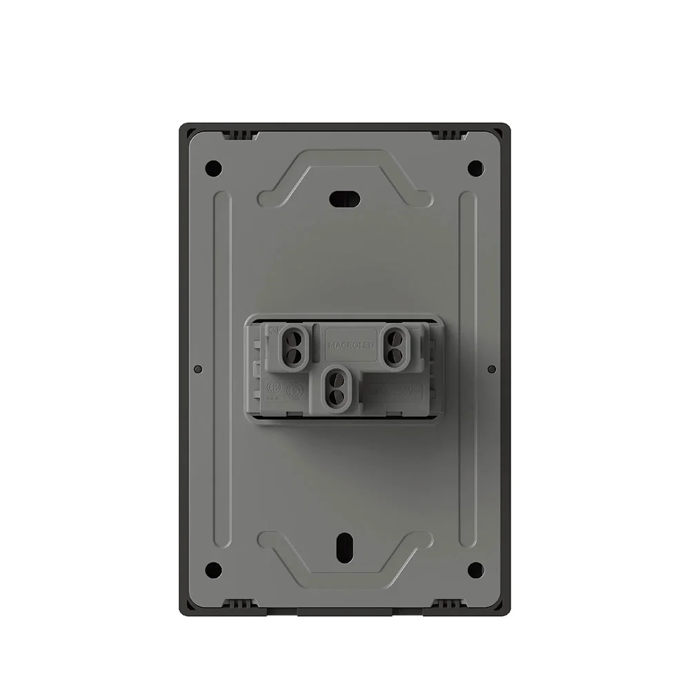 Interruptor Simple Blanco Monaco 250V, 10A MAX Macroled — imagen 2
