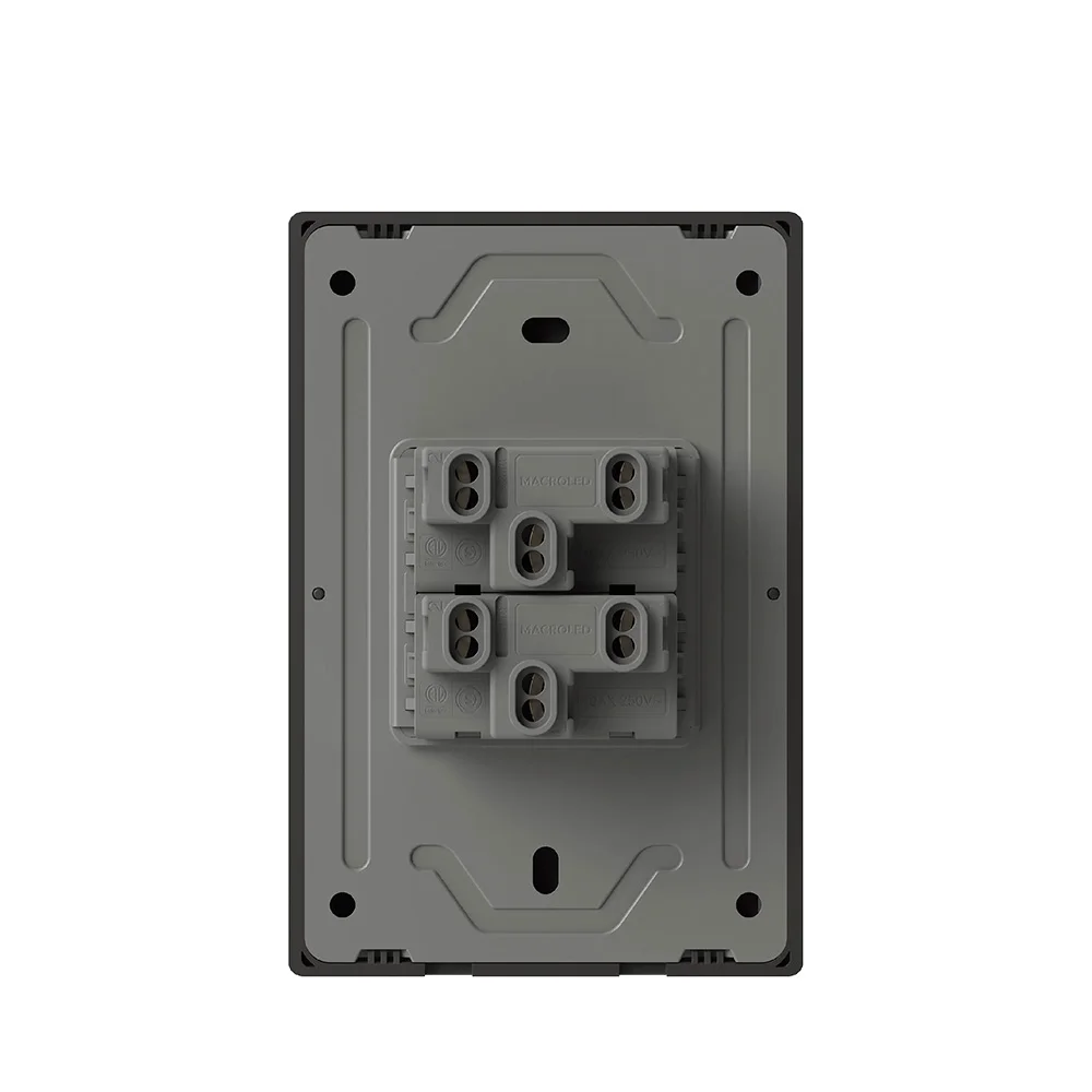 Interruptor Doble Blanco Monaco 250V, 10A MAX Macroled — imagen 2