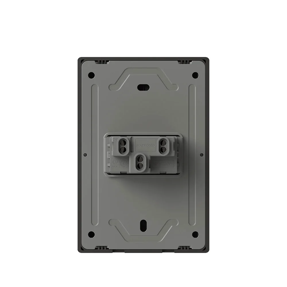 Interruptor Simple Gris Monaco 250V, 10A MAX Macroled — imagen 2