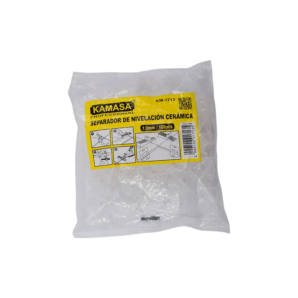 Anclas Separador para Nivelar 1 Mm Bolsa X 100 UND KM1713 Kamasa