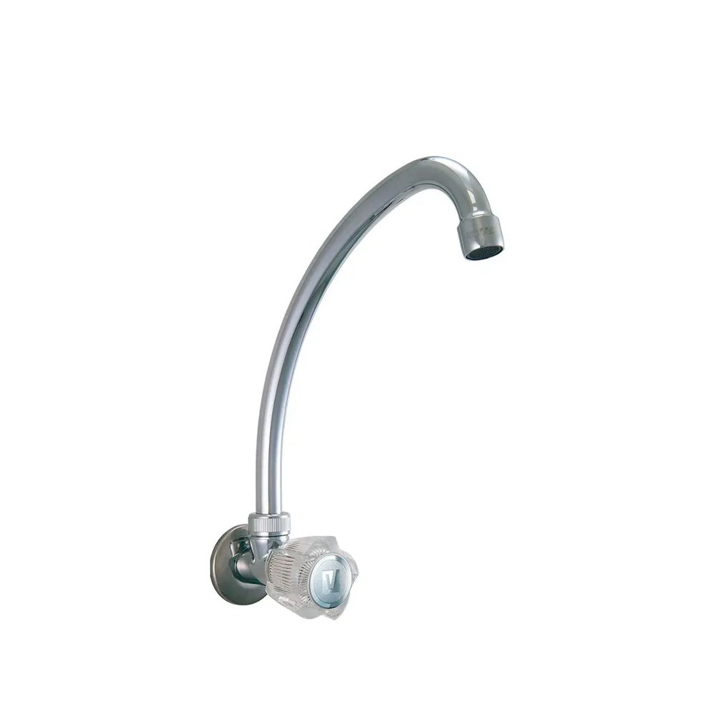 Llave de Lavadero Pico de Ganso Acrilica Pared M01G3L00 Vainsa
