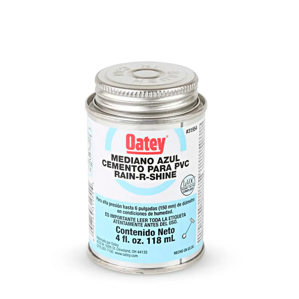 Pegamento PVC Oatey Rain Azul 4 ONZ 1/32