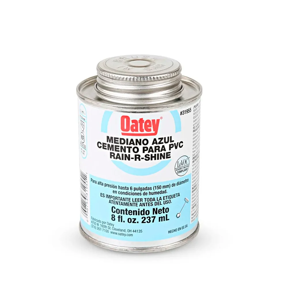 Pegamento PVC Oatey Rain Azul 8 ONZ 1/16