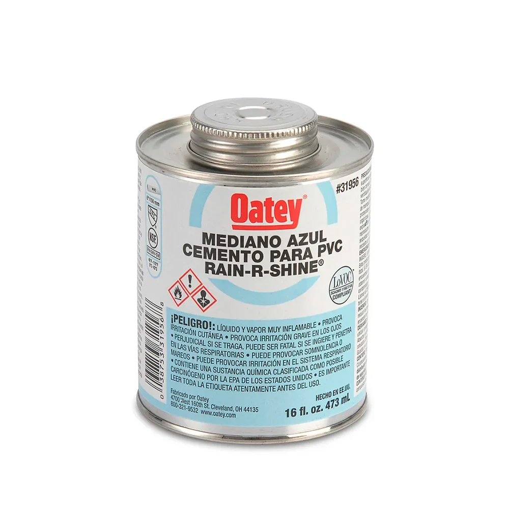 Pegamento PVC Oatey Rain Azul 16 ONZ 1/8