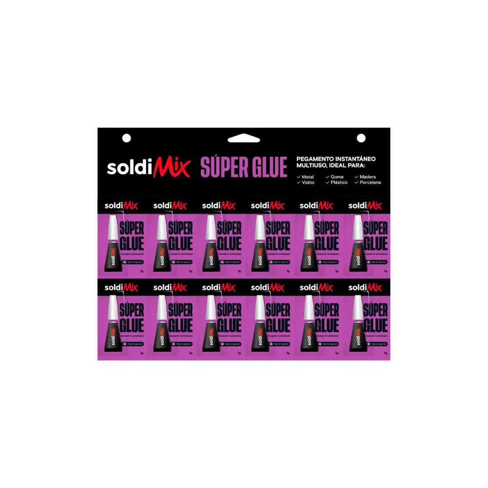 Pegamento Instantaneo Blister 12 Pzas Soldimix