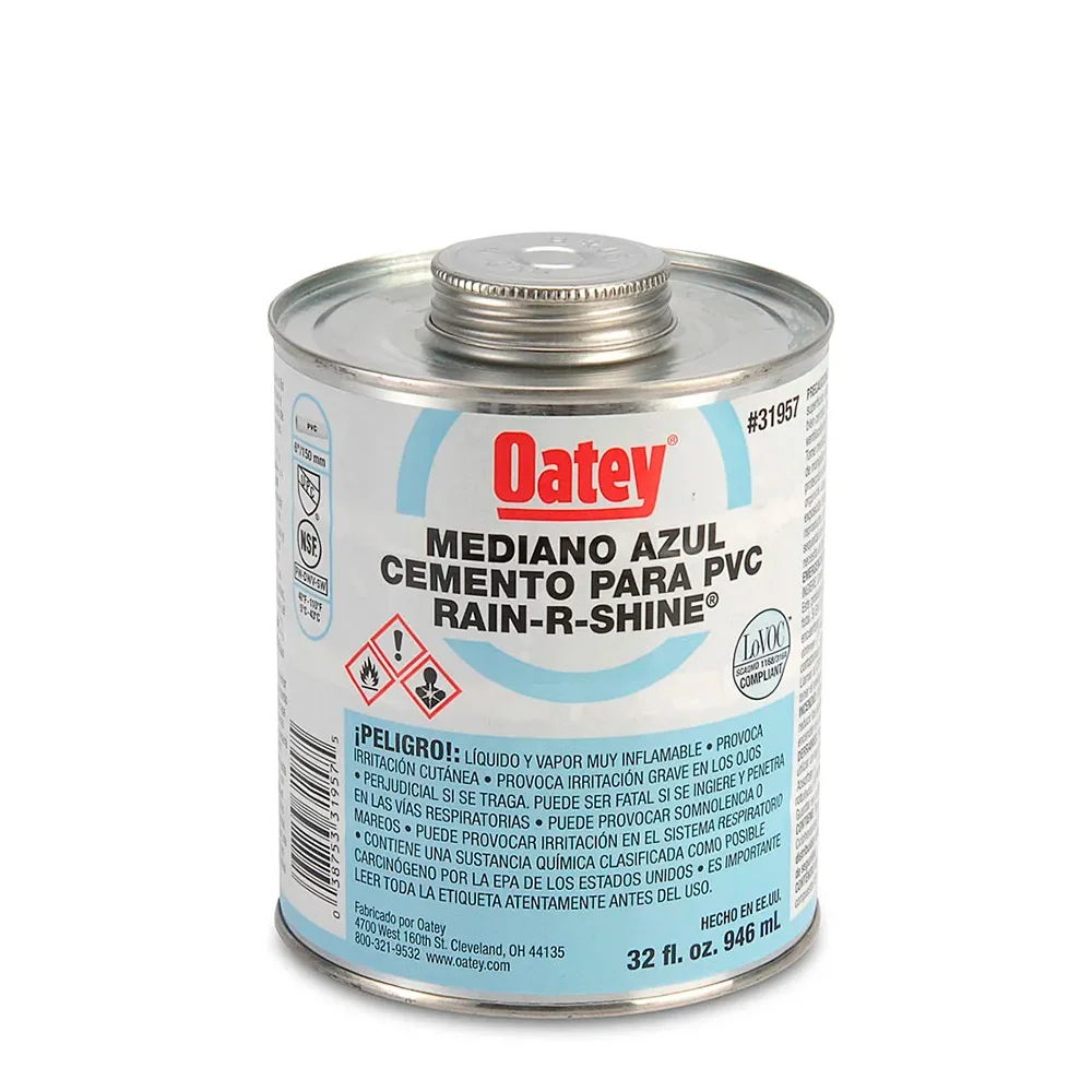 Pegamento PVC Oatey Rain Azul 32 ONZ 1/4