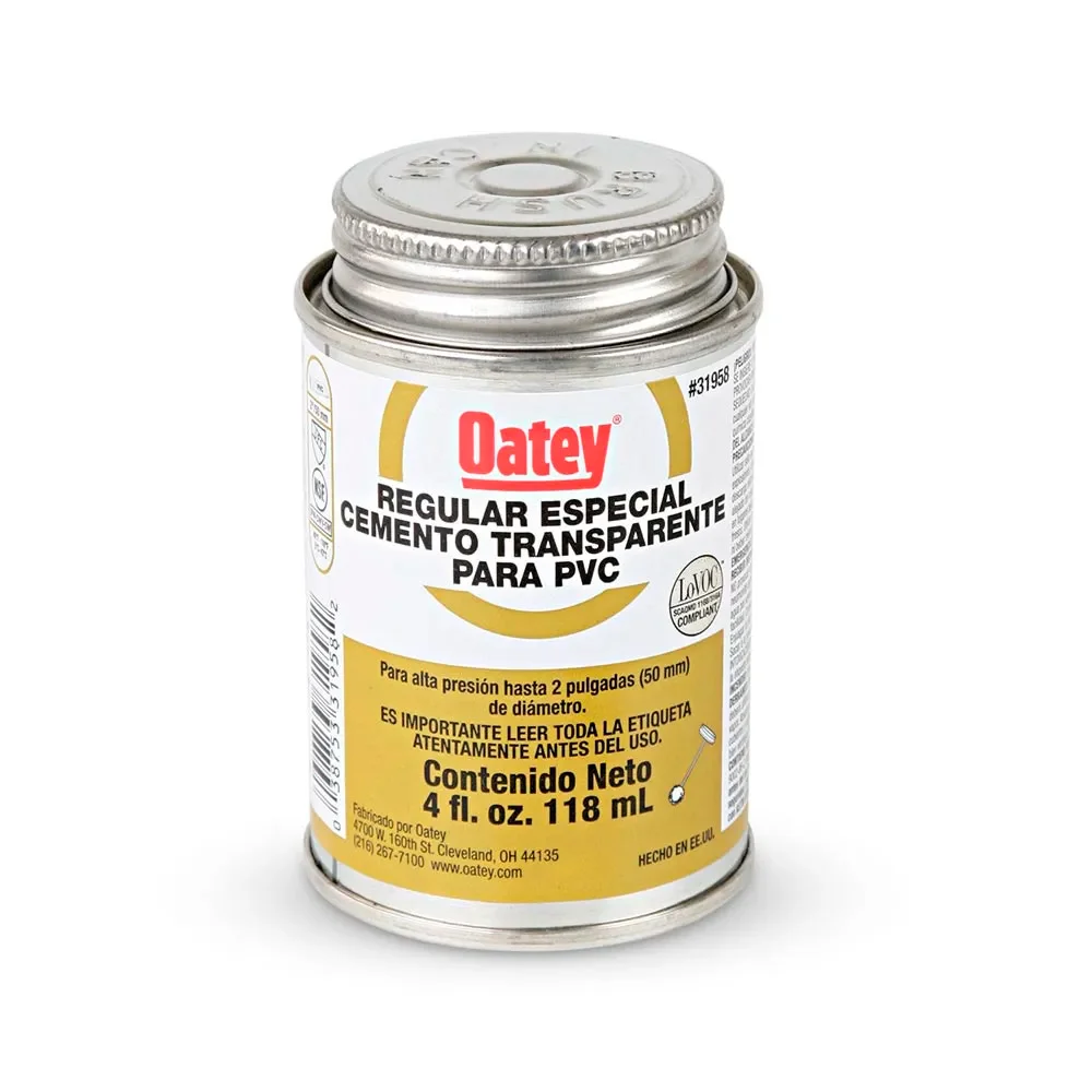 Pegamento PVC Regular Dorado Oatey 4 OZ 1/32