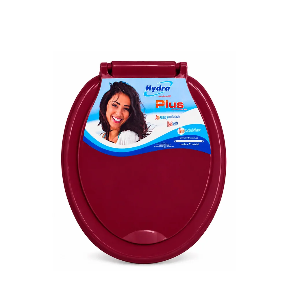 Tapa Asiento de Inodoro Universal Guinda Hydra